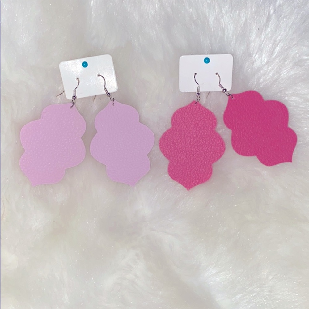 Faux leather earrings